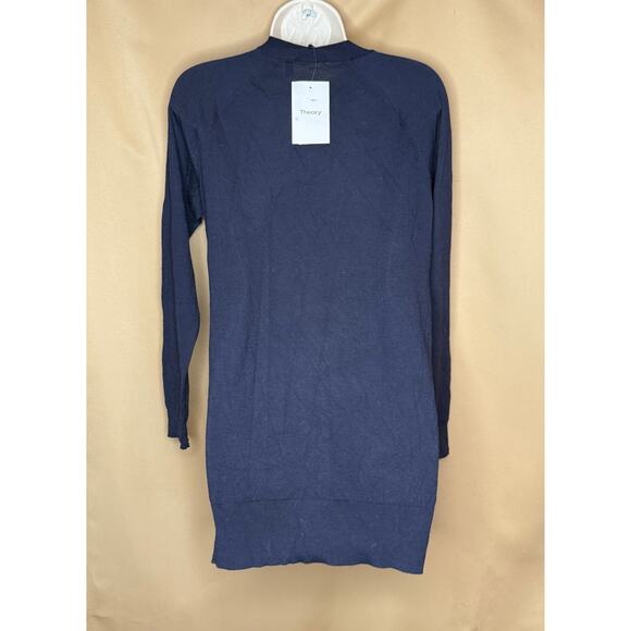 Theory Faded Navy Deep V Dolman Wool Sweater P - Picture 3 of 4